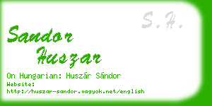 sandor huszar business card